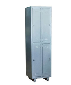 Guradarropas 4 puertas gris