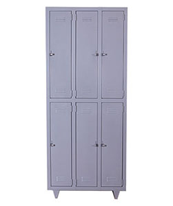 Guardarropas 6 puertas gris