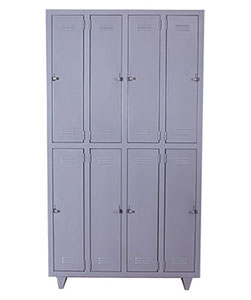Guardarropas 8 puertas gris