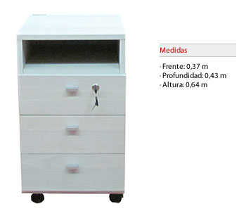 Cajonera Rodante gris andino
