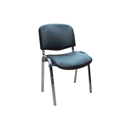 Silla fija cromada negro
