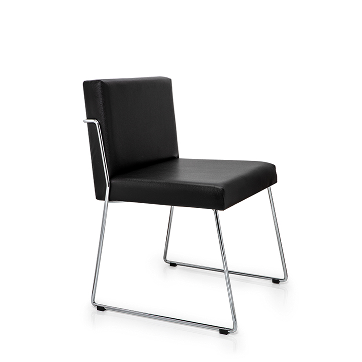 Sillon cromado negro