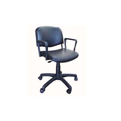 Silla  neumática con brazos negro/a
