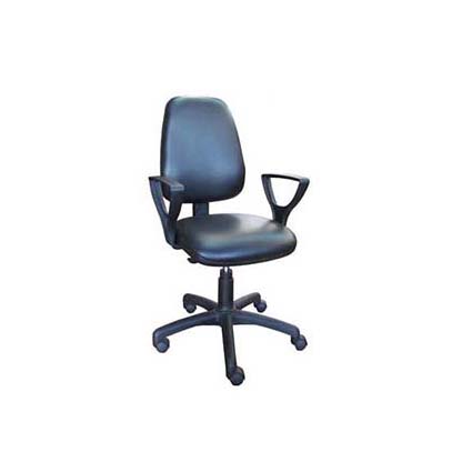 Silla neumatica con brazos Rudy negro/a