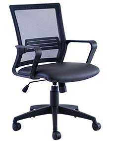Silla neumática con brazos Link negro/a