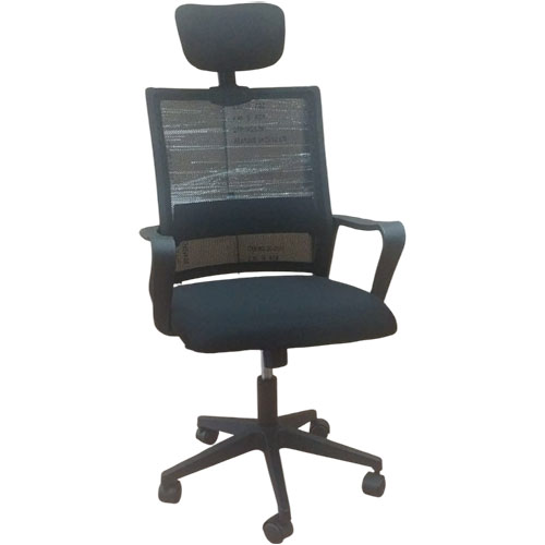 Sillón neumatico con apoyacabeza negro/a